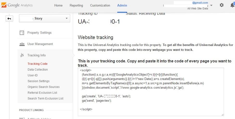 How To Find The Tracking Code From Your Old Analytic Account