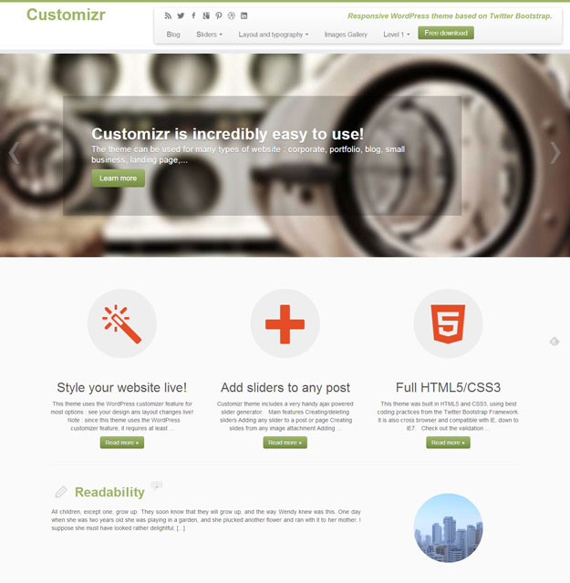 Customizr Free WordPress Business Theme