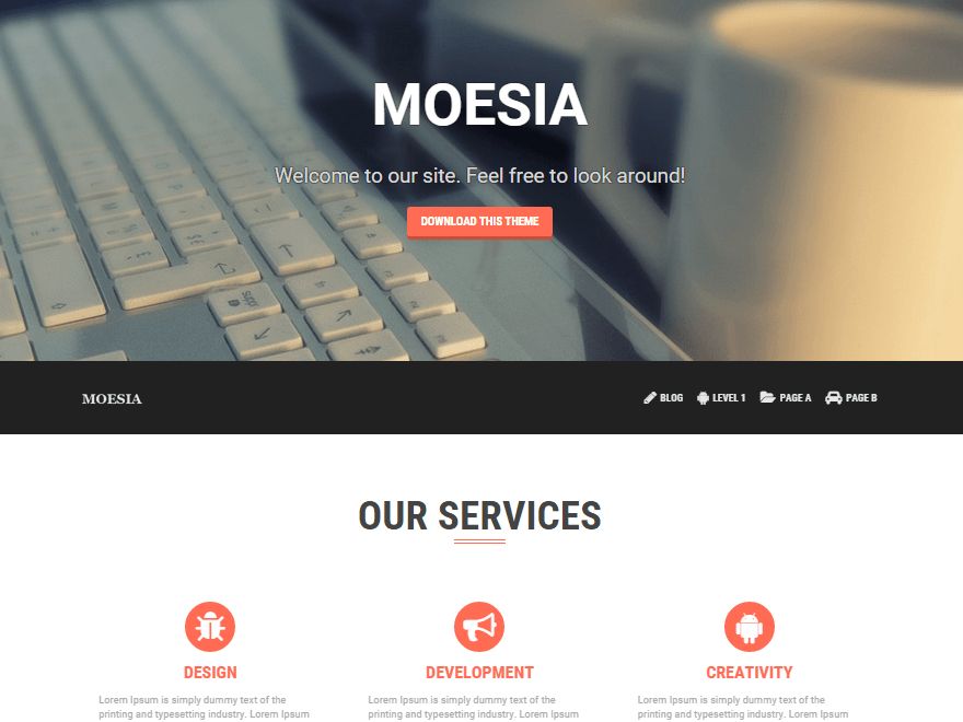 Moesia Free WordPress Business Services Theme