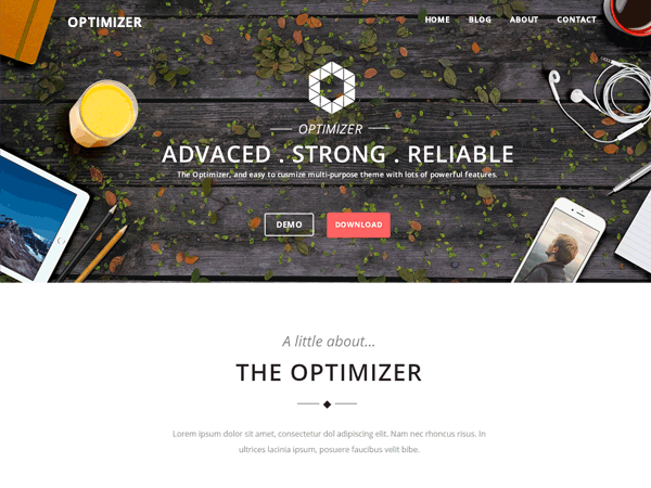 Optimizer Free WordPress Business Services Theme